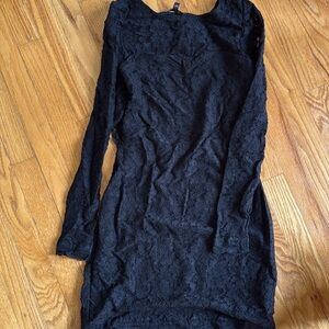 Elegant Black Lace Dress